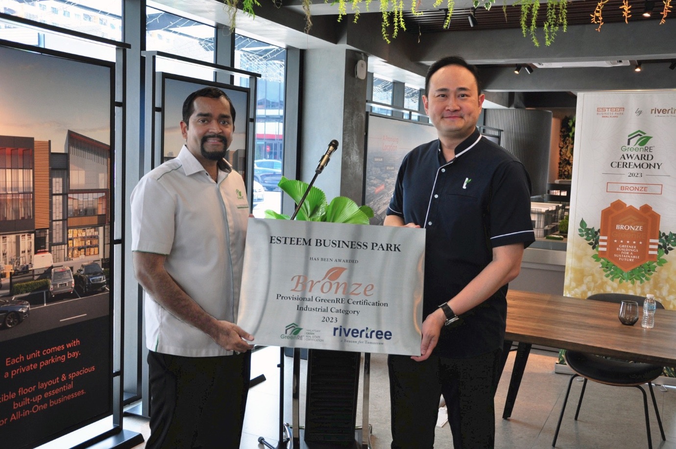 Image from: Rivertree Honoured with 2023 GreenRE Bronze Award; Partnership with Greenshift for Innovative Green Building Solutions