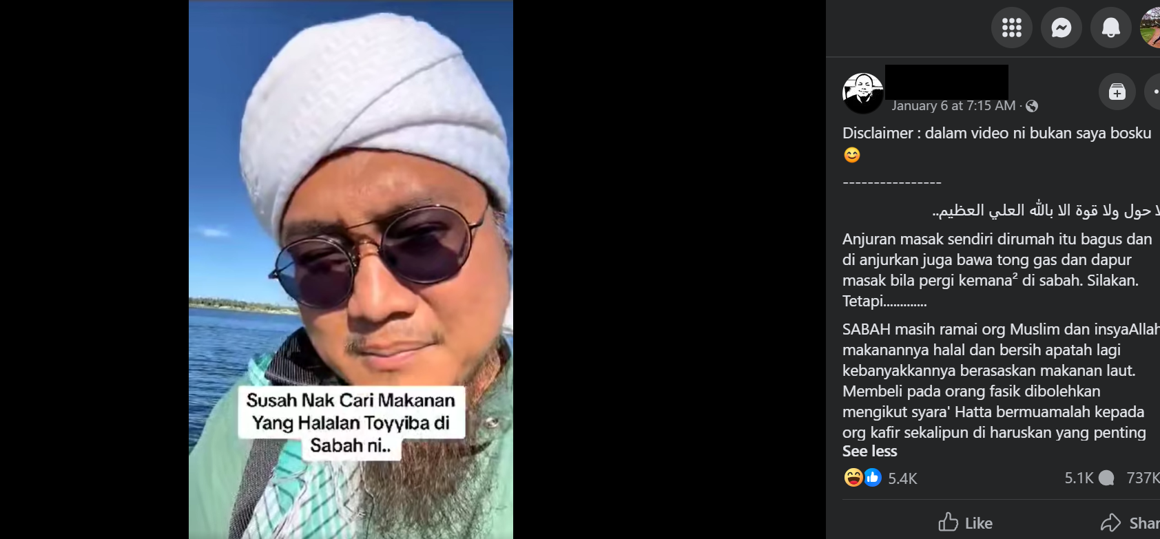 Image from: Man claims there is no halal food in Sabah, gets blasted by netizens
