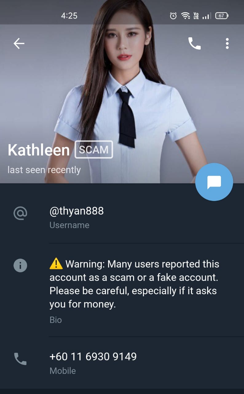 Image from: Revealing Telegram Part Time Job Scam #Scam