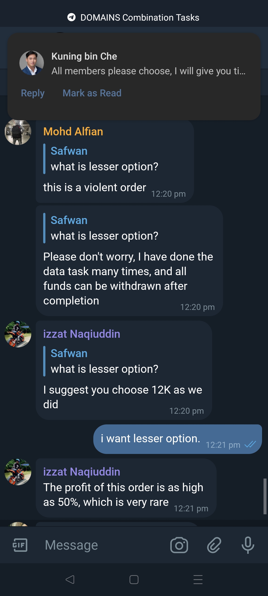 Image from: Revealing Telegram Part Time Job Scam #Scam