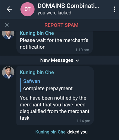 Image from: Revealing Telegram Part Time Job Scam #Scam