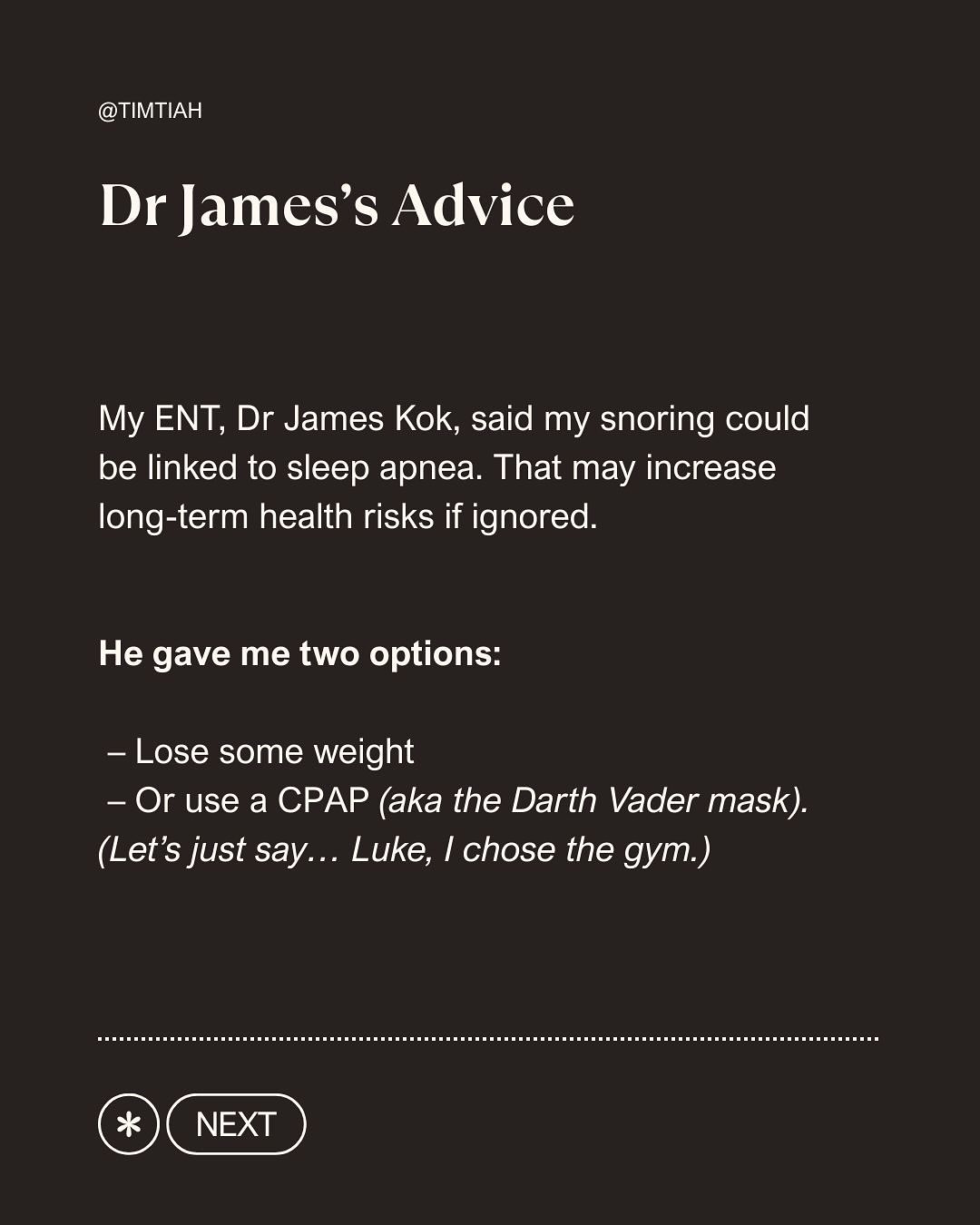 Image from: I didn’t lose weight for abs. I lost it because my wife couldn’t sleep next to me anymore.