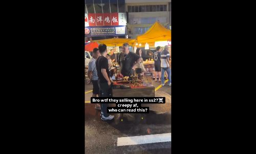 Stall at SS2 pasar malam spotted selling alleged black magic items - fleetingpic