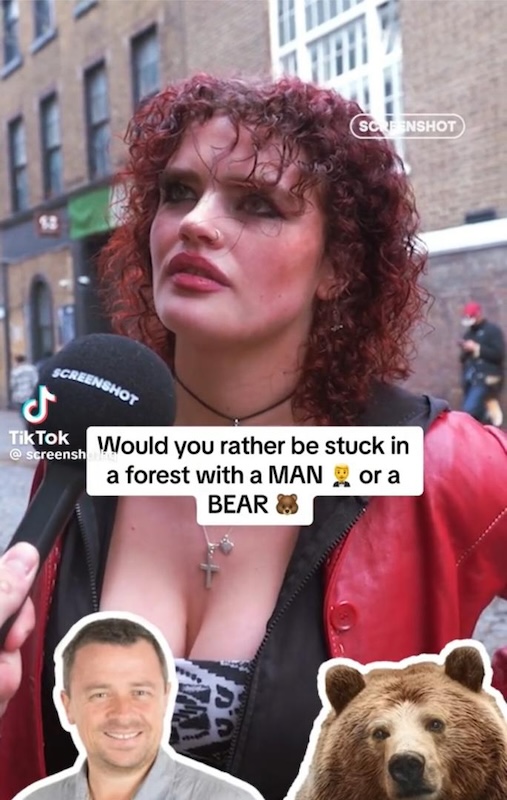 Image from: Is A Man Scarier Than A Bear? - The Underlying Truth Of ‘MAN VS BEAR’ Viral TIKTOK Debate