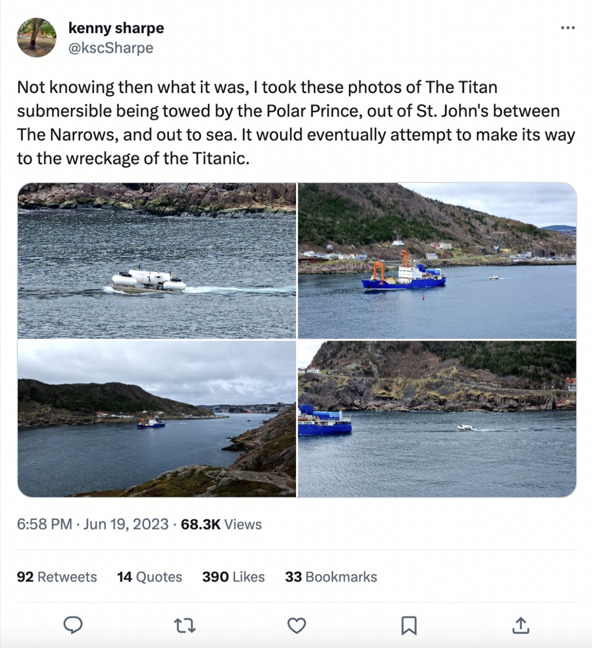 Image from: OceanGate's TITAN's Voyage to the Titanic Shipwreck turned into a Tragedy - Part 1: The Enduring Allure of the Titanic
