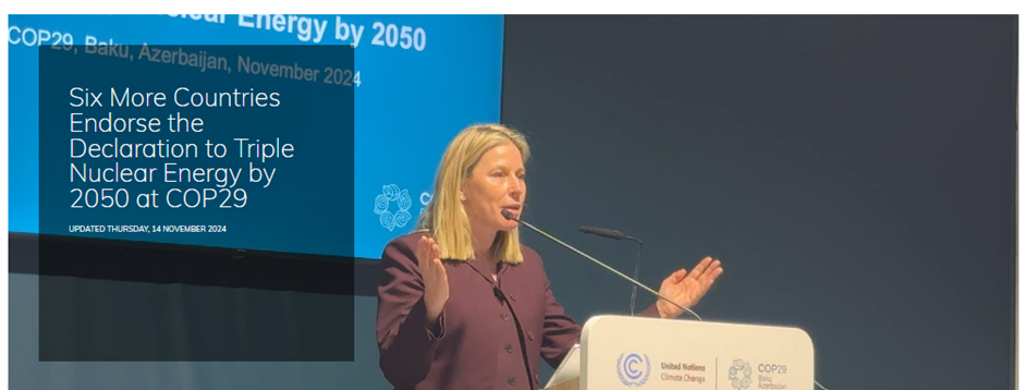 Image from: Advancing Nuclear Power at COP29 in Baku, Azerbaijan