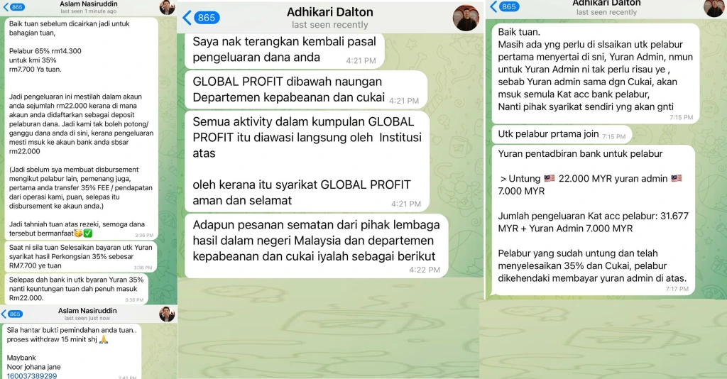 Image from: Jangan Sesekali Terperangkap Dengan Scammer #Scam