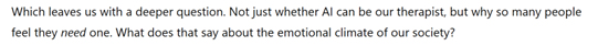Image from: Call me psycho: AI for psychotherapy?
