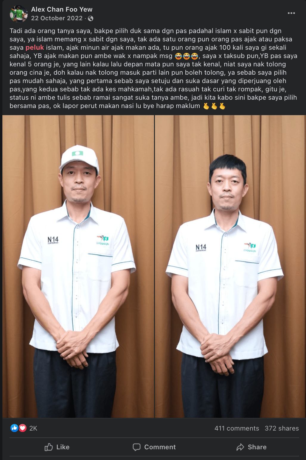 Image from: “If you can’t beat them, join them” - Chinese Malaysians Share Why They Support PAS & PN