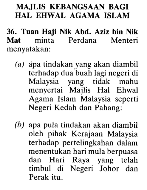 Image from: Kisah Perak & Johor sambut Aidilfitri sehari awal pada tahun 1983, kecohnya hingga ke Dewan Rakyat! #RAYA2024