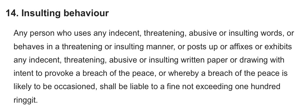 Image from: Making insulting remarks about Islam on Penang restaurant order, the perpetrator may face up to 2-year jail & RM50k fine