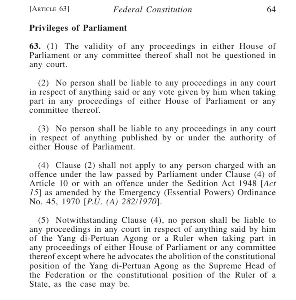 Image from: The Parliament immunity allowing a PAS MP to 'legally' slander Siti Kasim by claiming she repeatedly insulted Islam