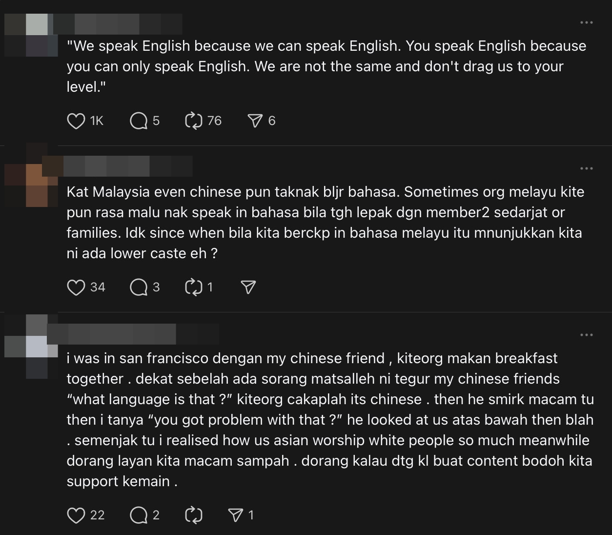 Image from: "Is this Malaysia or US?" - Woman shocked by KL eatery staff telling her to order in English instead of Bahasa Melayu