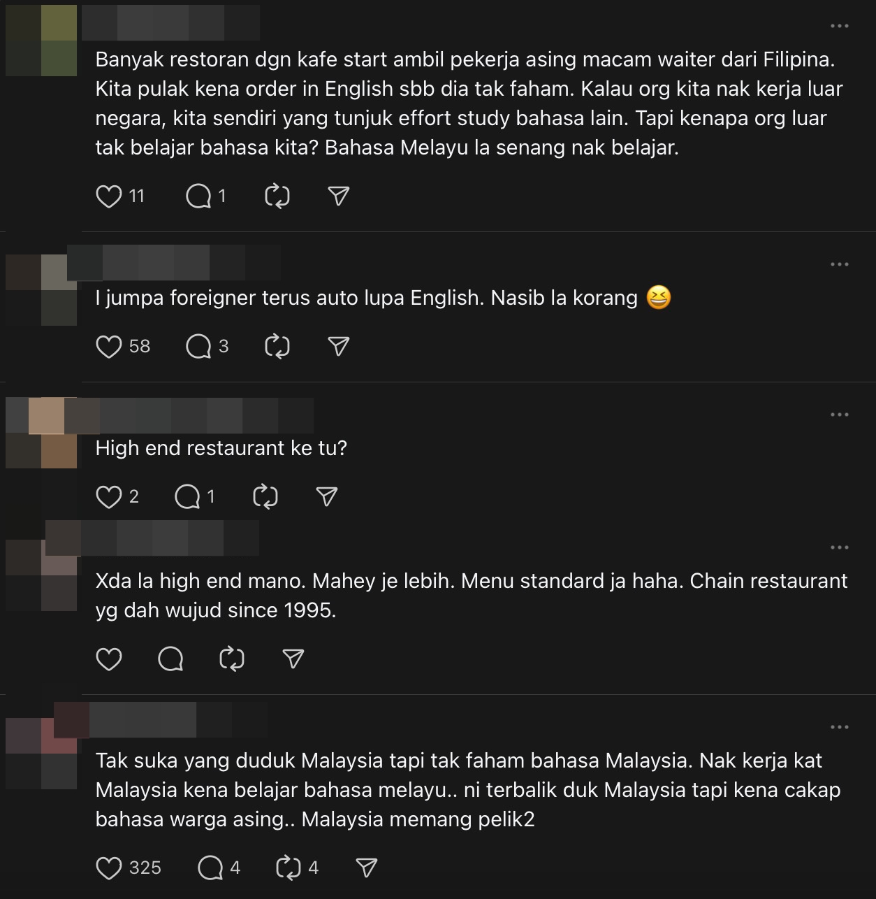 Image from: "Is this Malaysia or US?" - Woman shocked by KL eatery staff telling her to order in English instead of Bahasa Melayu