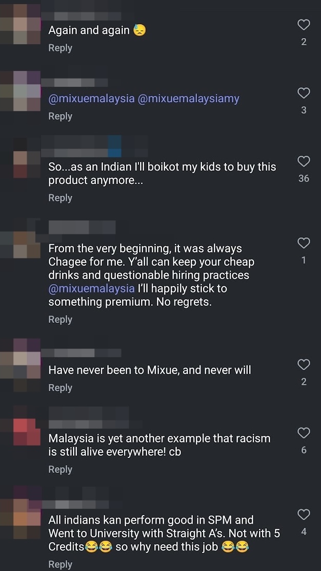Image from: Mixue outlet in KL goes viral for only hiring "Malay and Chinese with experience" in job ad, Malaysians call for boycott