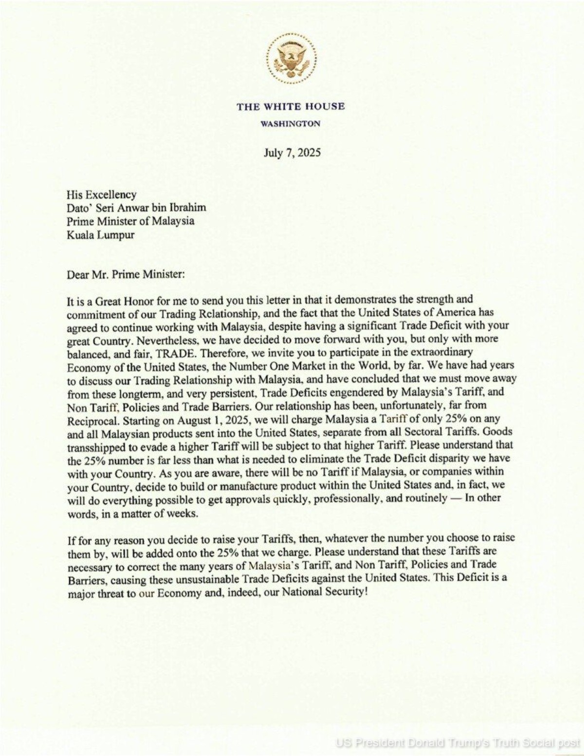 Image from: A Letter Without Diplomacy: The Trump-Era Tariff Threat to Malaysia