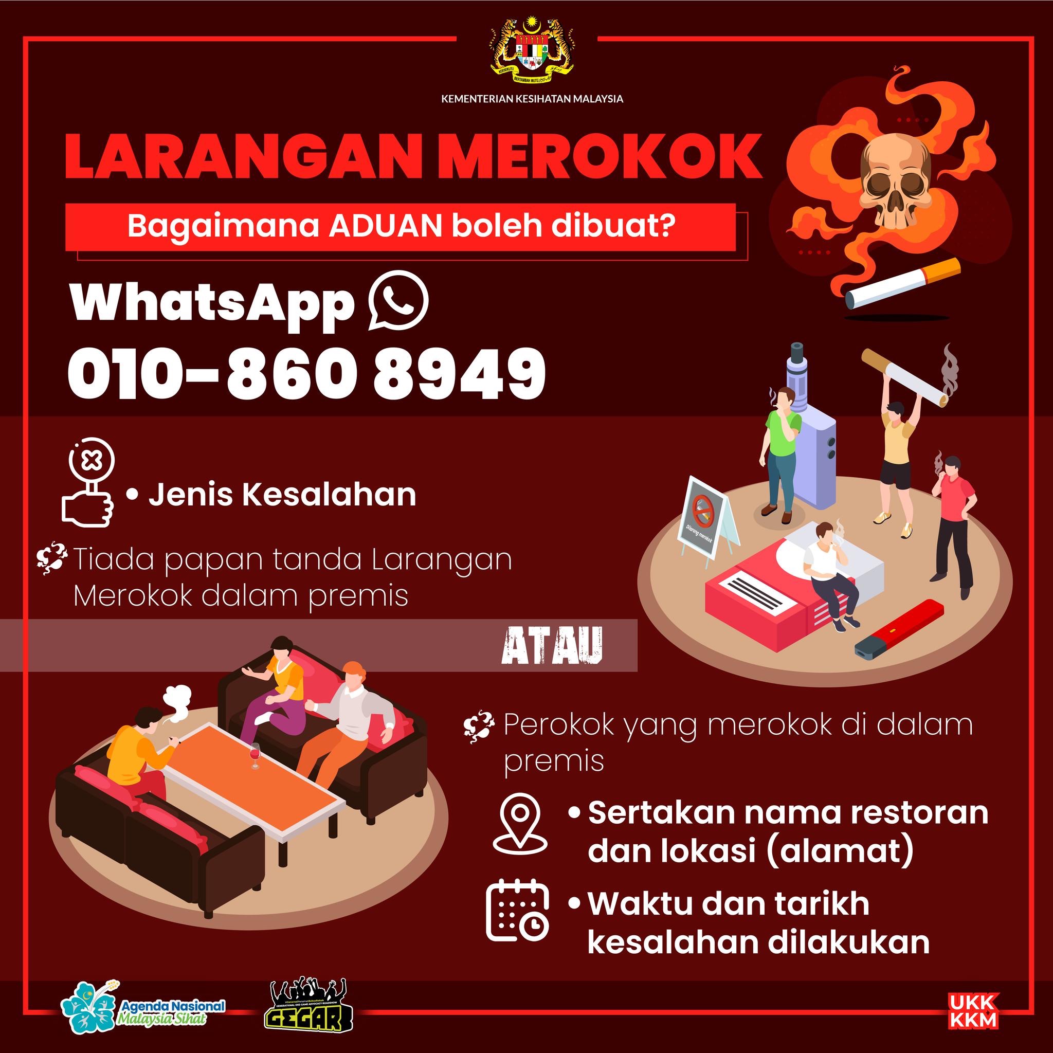 Image from: Saw someone smoking or vaping at eateries & other designated non-smoking areas? Here's how to report them to MOH