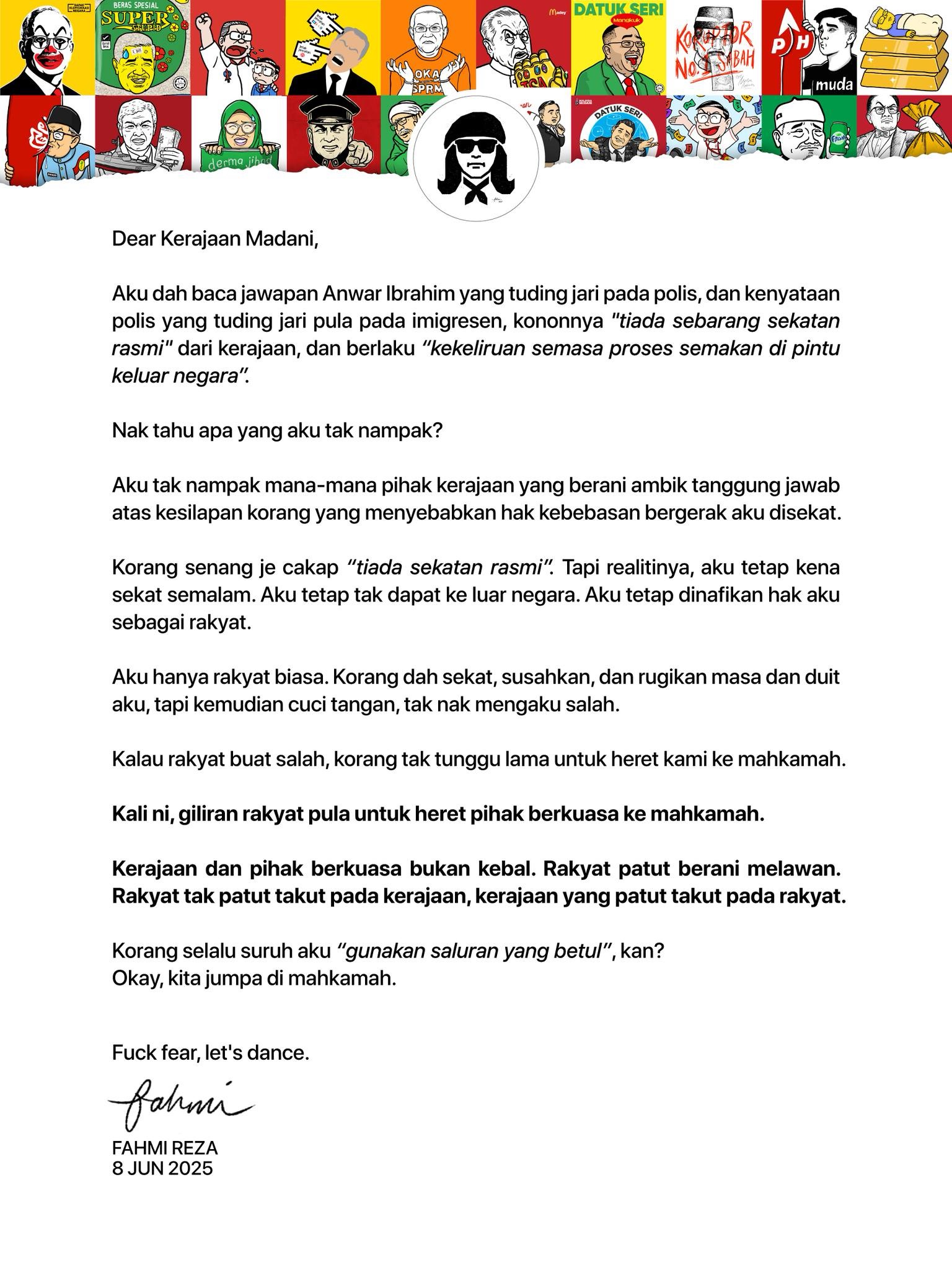 Image from: What legal actions can you take if, like Fahmi Reza, the Immigration bars you from leaving Malaysia for no reason?