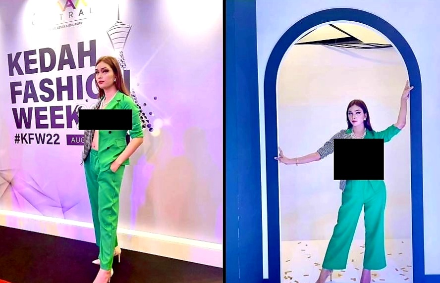 Image from: Much Ado About Nothing at Kedah Fashion Week Over 'bra-less' Transwoman.