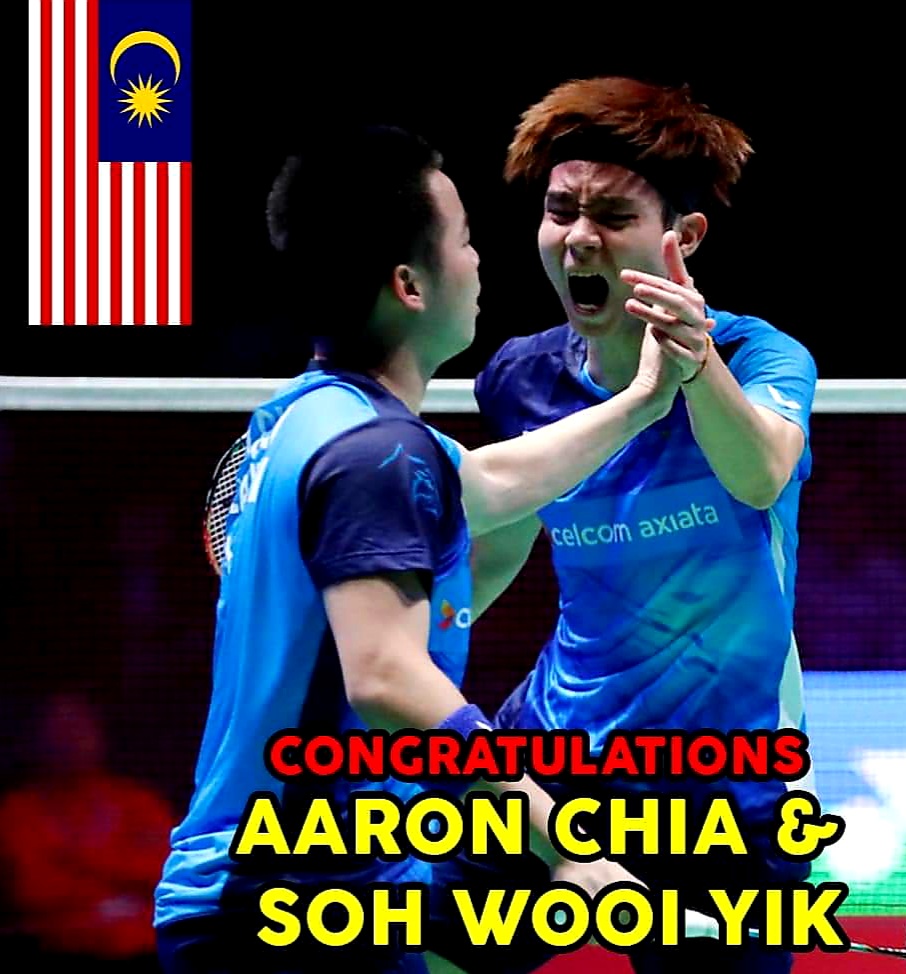 Image from: Malaysia's Pair Winning Badminton World Championship: Best Gift For 65th Merdeka Celebrations #MalaysiaKita
