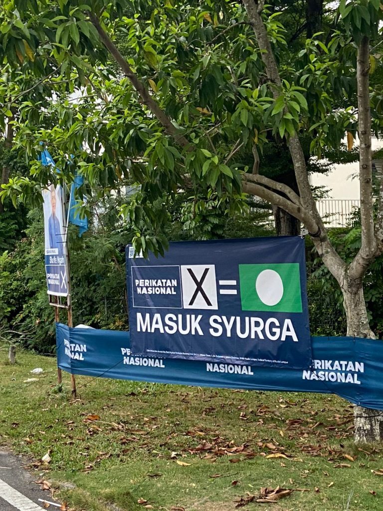 Image from: Want to go to heaven? Vote for PN-PAS in state elections