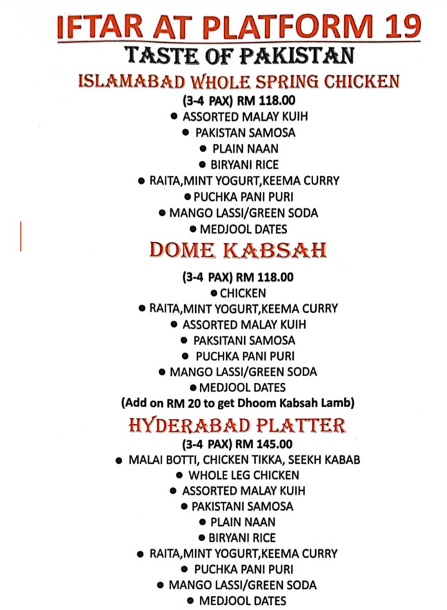 Image from: Taste of Pakistan at Platform 19 by Chef Jo of MasterChef Malaysia