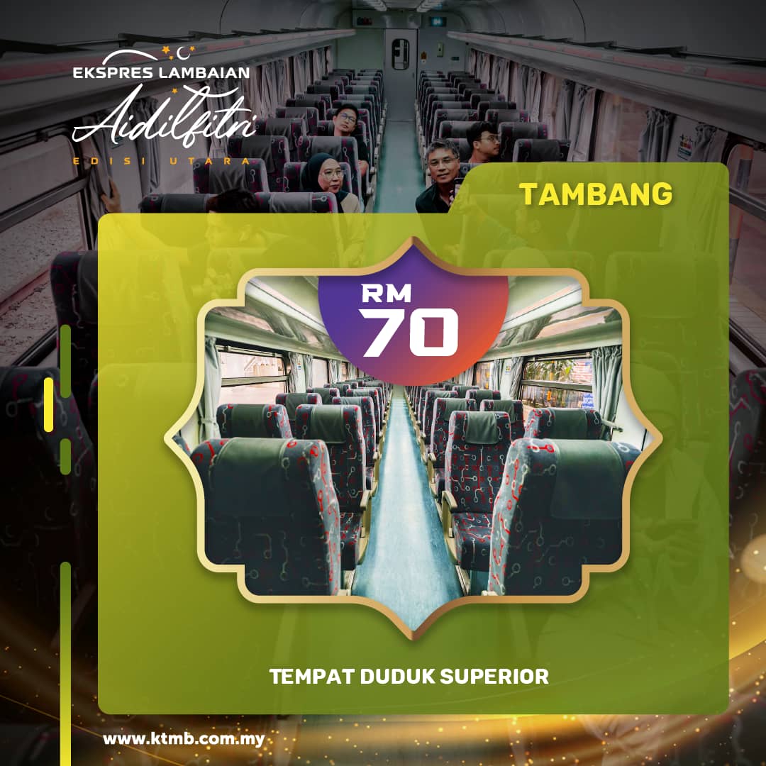 Image from: KTMB Perkenal Perkhidmatan Tren Khas Ekspres Lambaian Aidilfitri Edisi Utara