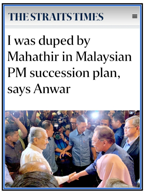 Image from: After "Denying" Anwar... Dr M Hails Badawi's "Peaceful" Handing Over Of PM Post - "The Malaysian Way?!" 