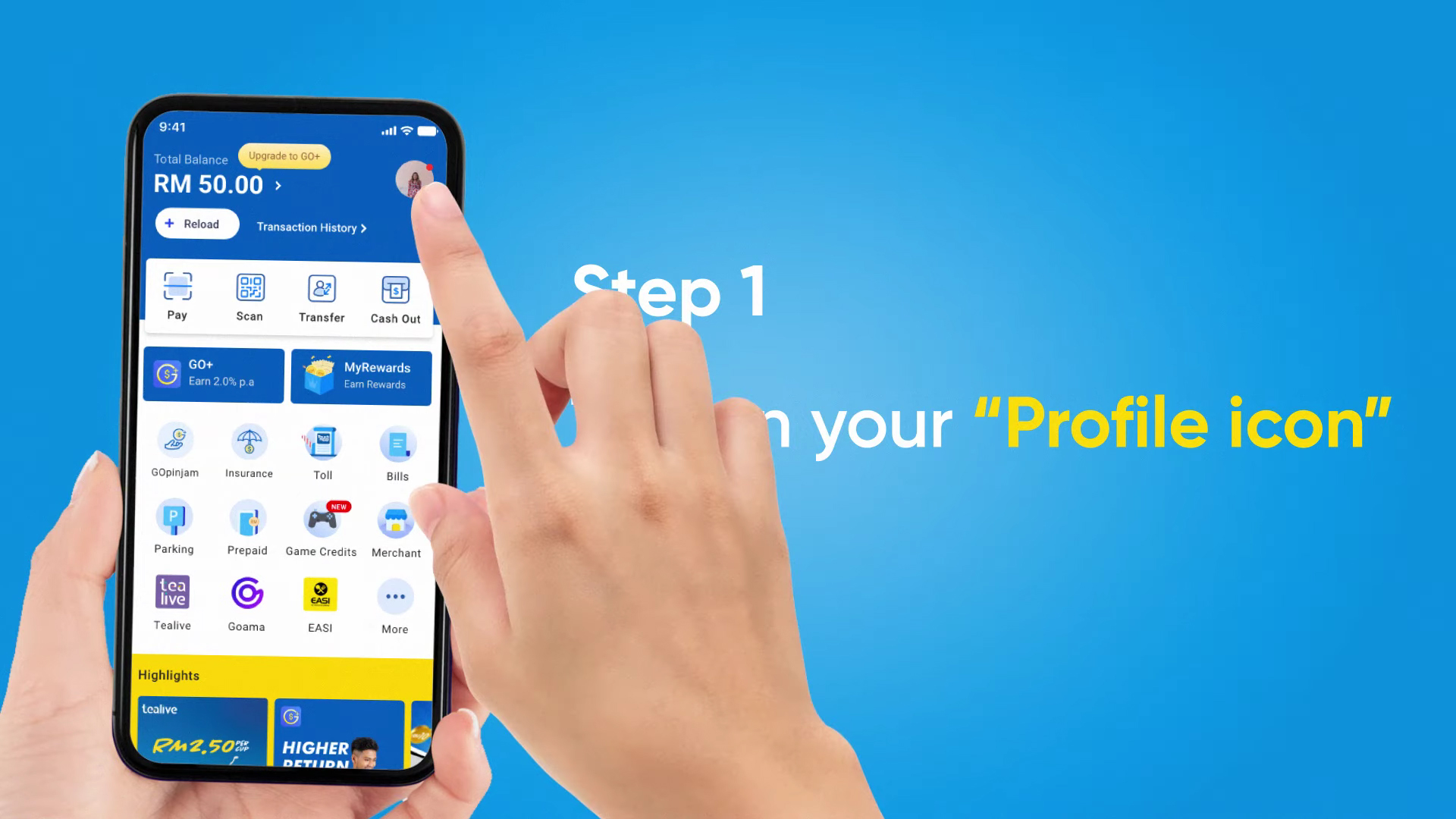Image from: 如何验证 Touch n Go eWallet (eKYC)?
