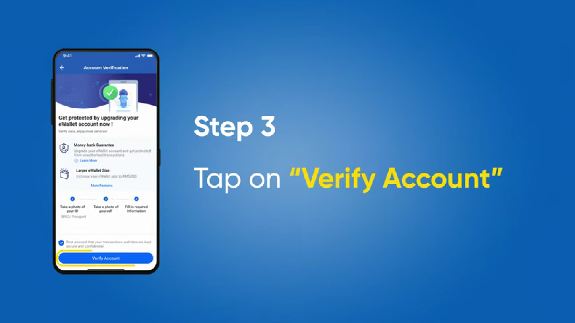 Image from: 如何验证 Touch n Go eWallet (eKYC)?