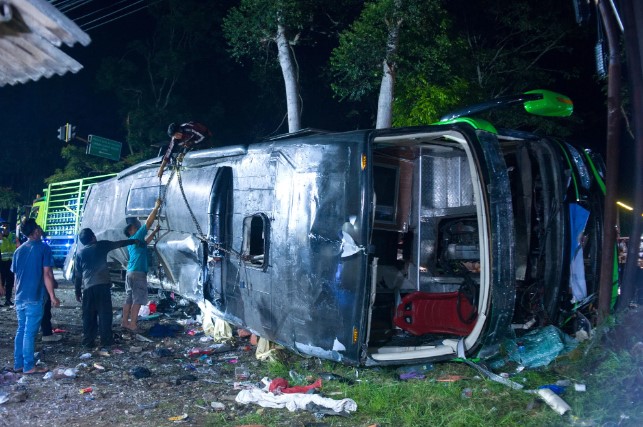 Image from: Road to Tragedy: Indonesia Bus Crash Leaves Death and Destruction