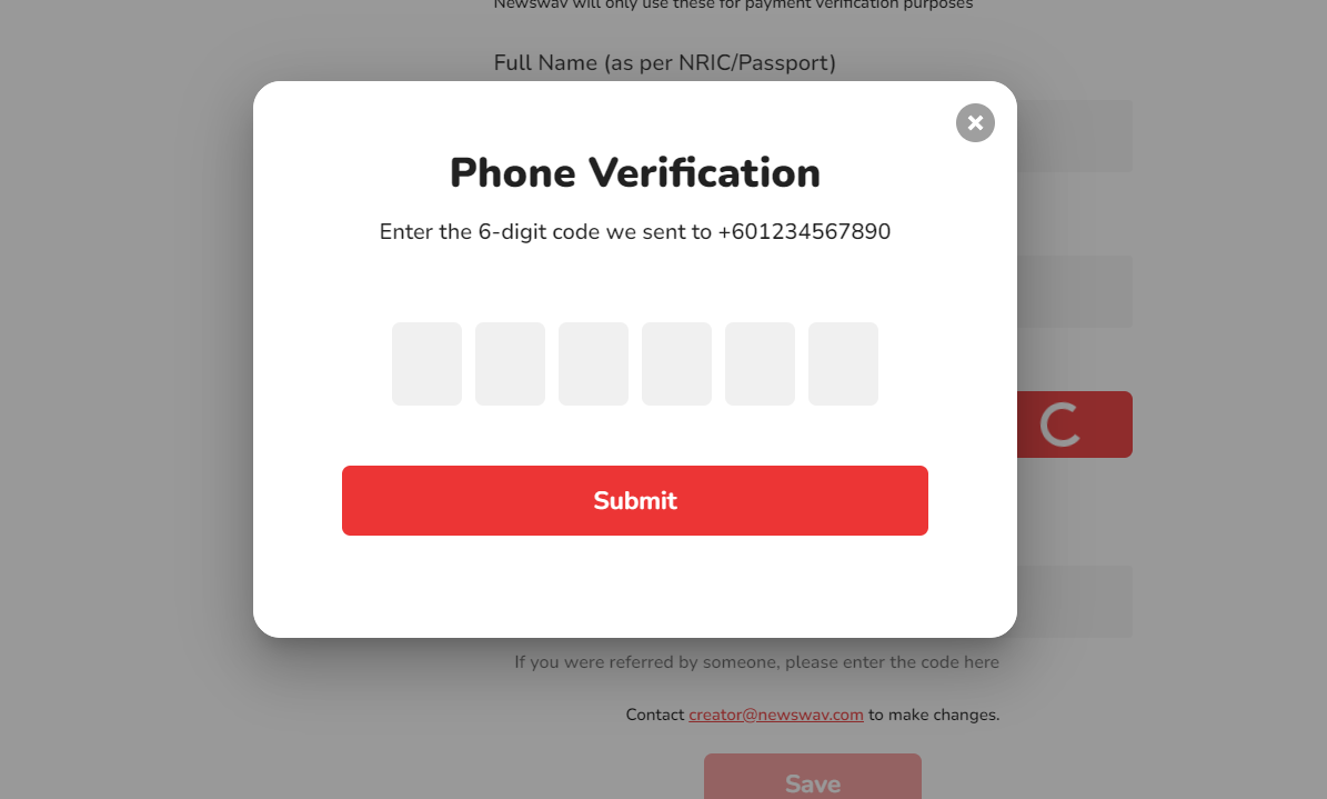 Image from: [Phone Number Verification] How do I verify my phone number?