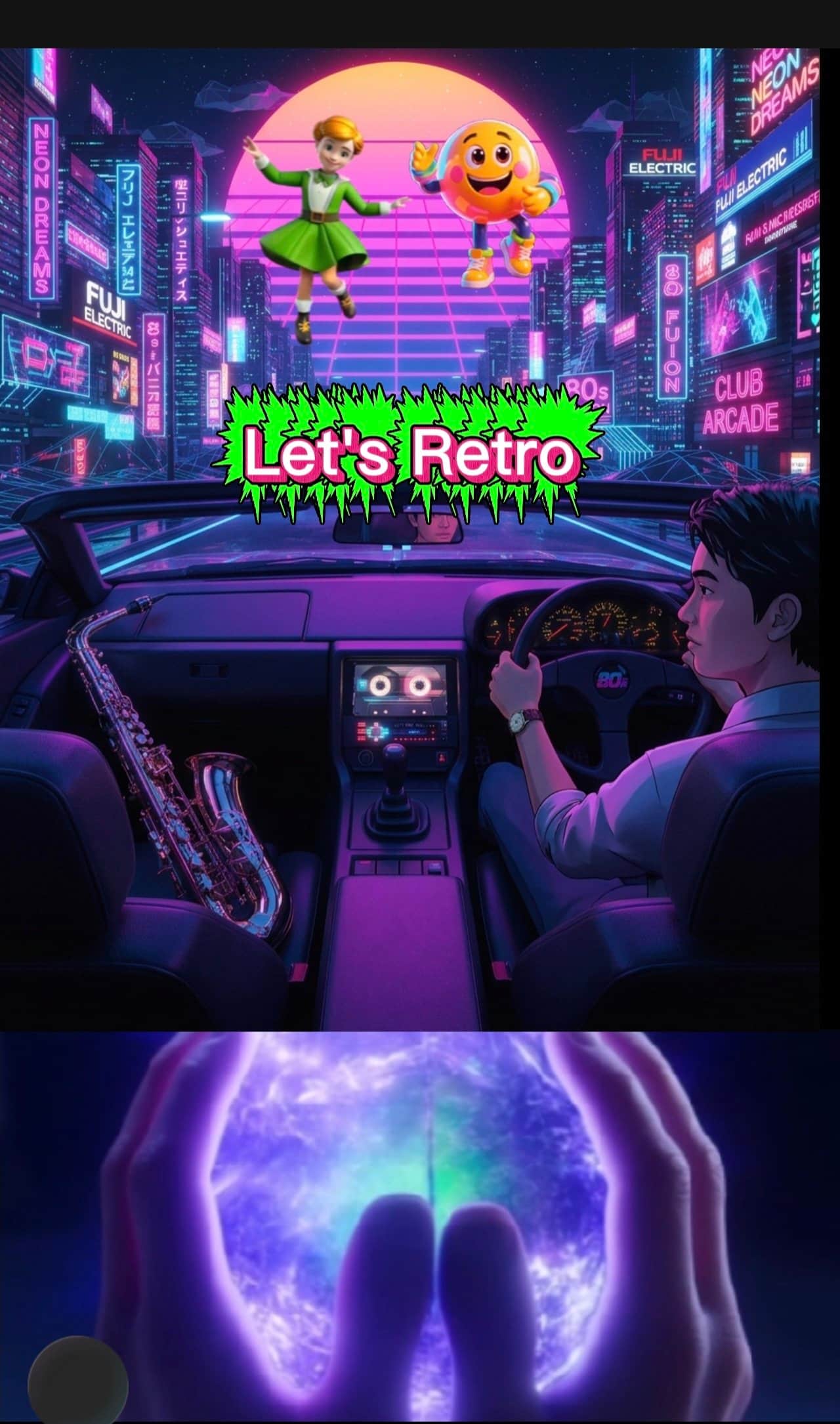 Retro Wave Visualizer Showcases 80s Cityscape Aesthetic and Music by Kevin Wong