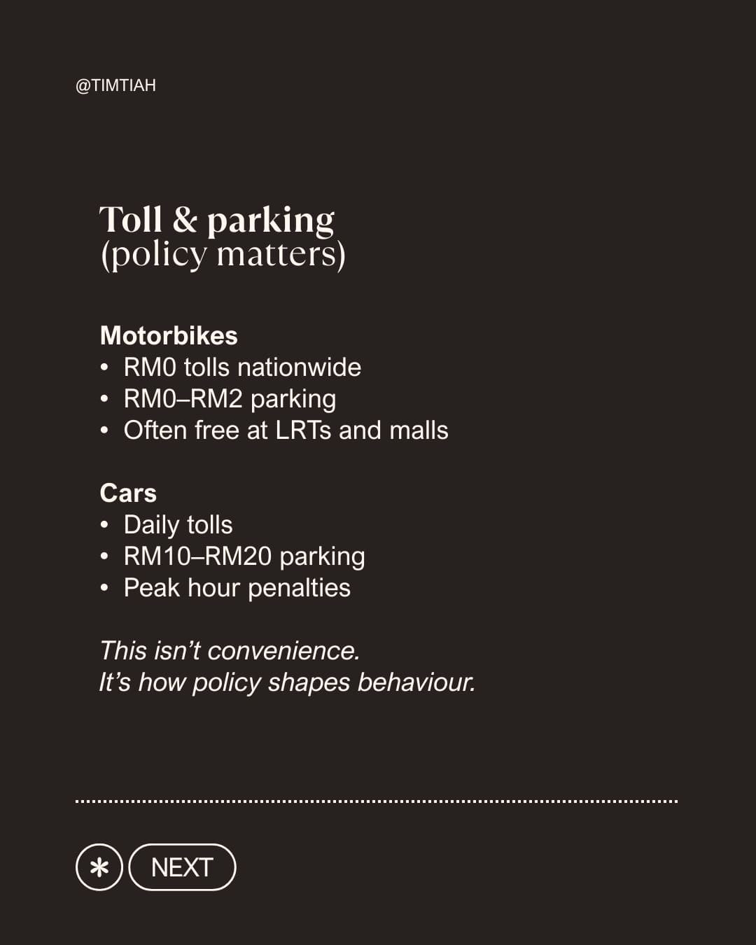 Image from: People say motorbikes are cheaper than cars