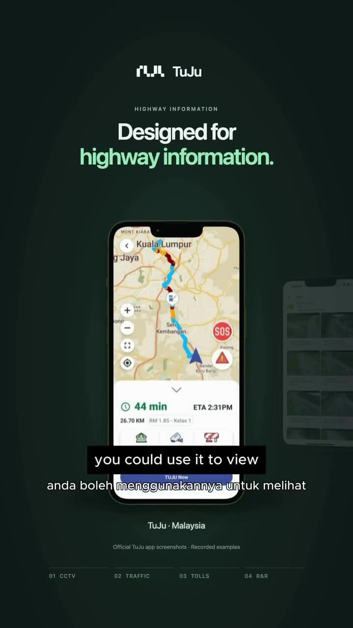 Image from: Malaysia's TUJU App Was Built for Highway Monitoring, Not to Replace Waze