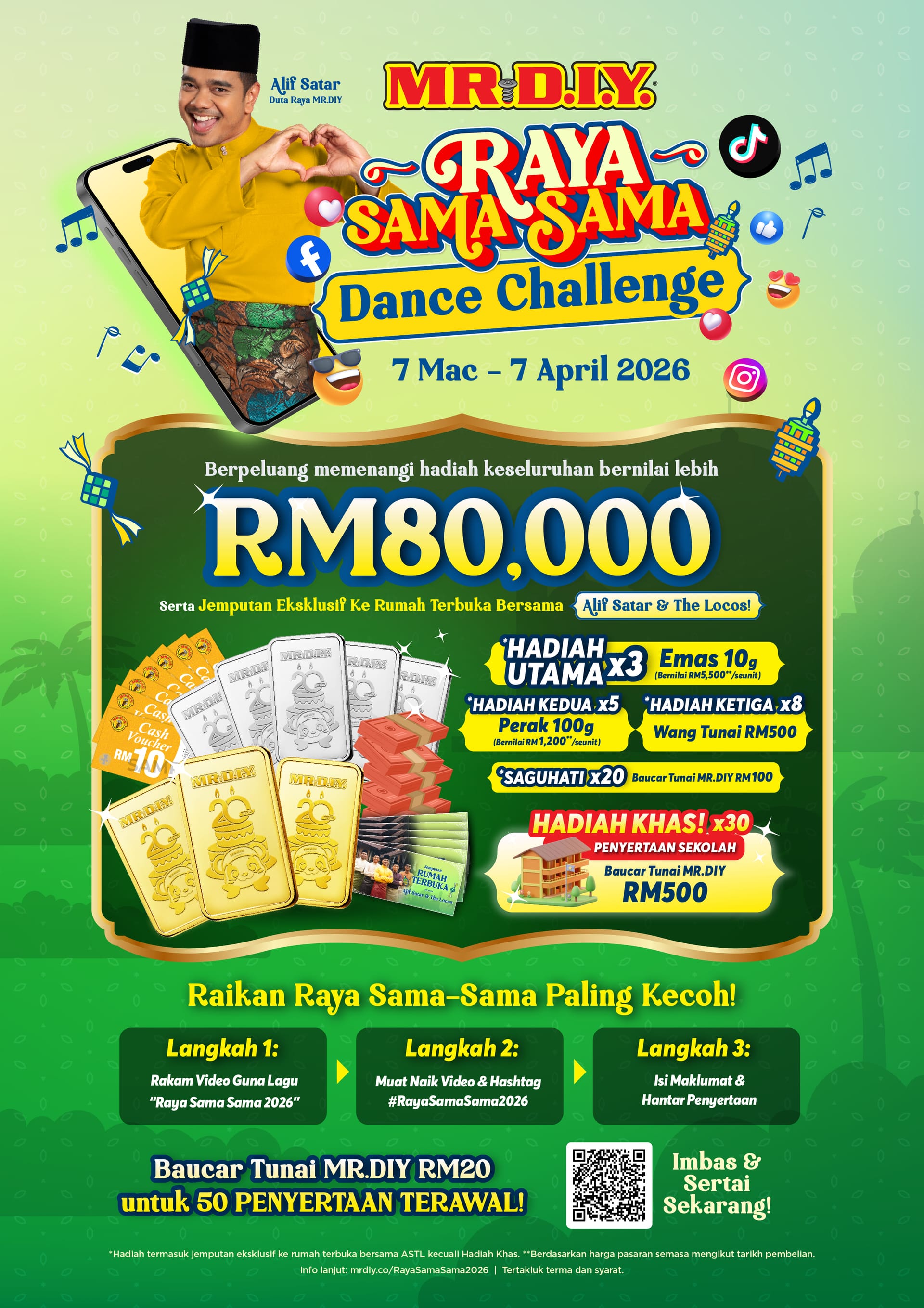 Image from: MR D.I.Y. lancarkan kempen “Raya Sama-Sama”, tawarkan RM80,000 untuk dimenangi dan jemputan ke rumah terbuka eksklusif