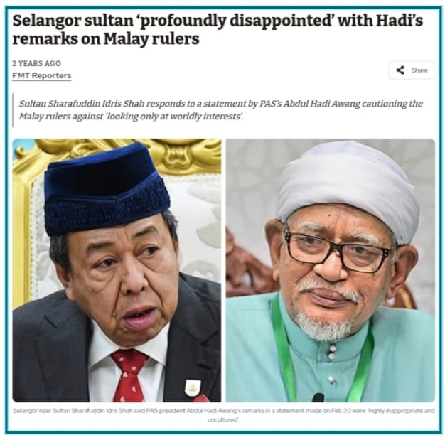 Image from: OPINION | “PAS Blasts DAP For Defying Sultan!! – Didn’t They Do The Same In The Past...?!!!”