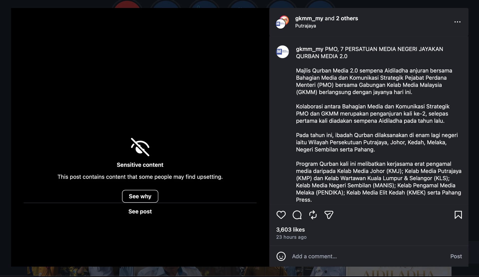 Image from: PM Anwar Ibrahim criticised for sharing graphic video of a cow being slaughtered, gets flagged by Instagram