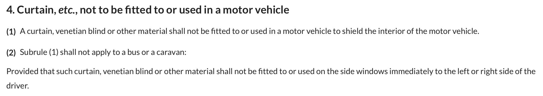 Image from: Using removable sunshades in your car is illegal in Malaysia, offenders may face up to a RM2,000 fine or 6 months' jail