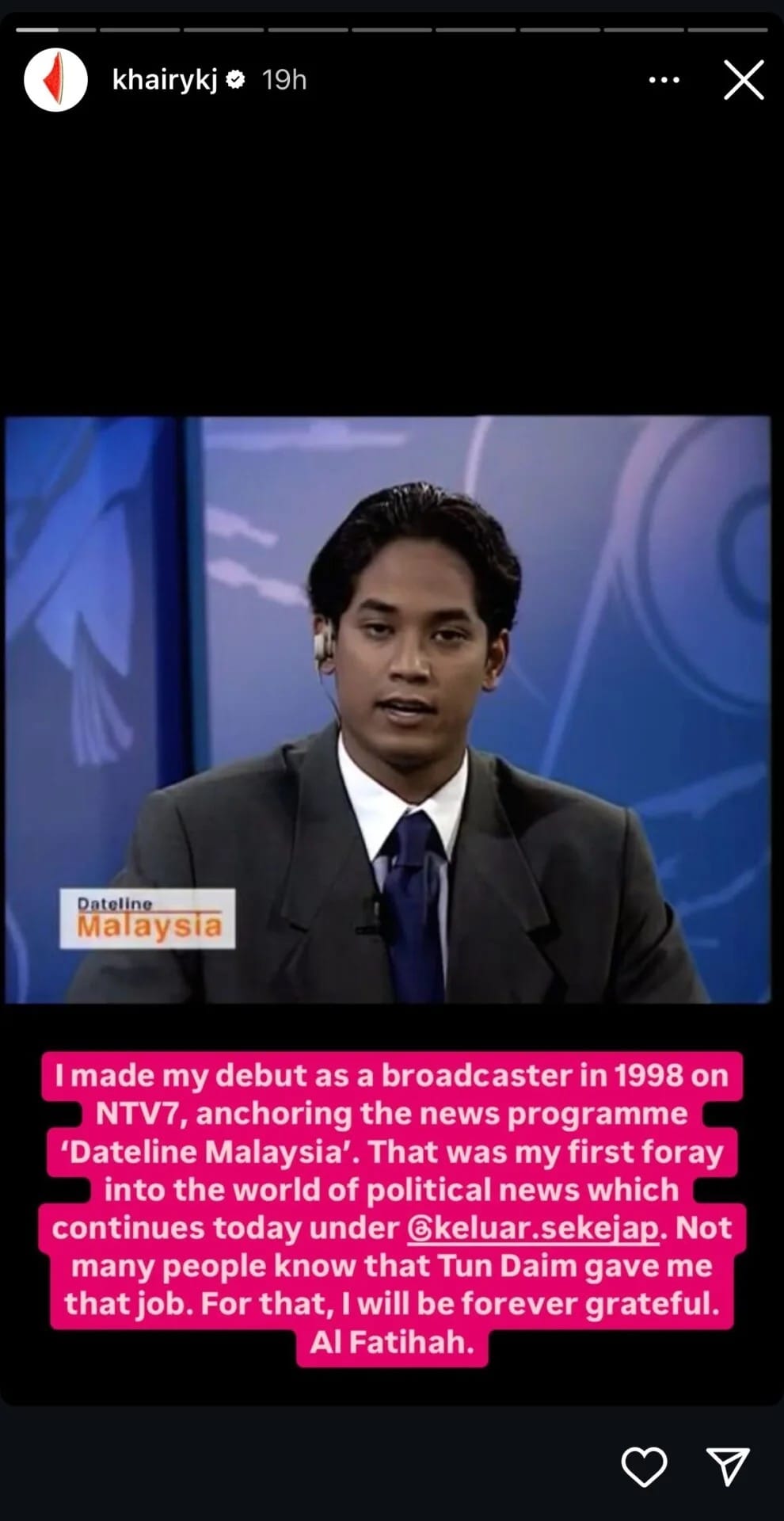 Image from: #EiTahuTak | Wait, KJ was a TV host BEFORE joining politics?! 4 Malaysian celebrities who won elections to become MPs/ADUNs