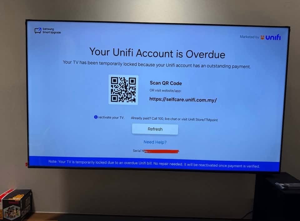 Image from: M’sians Shocked to Find Their Smart TVs Completely Unusable as Shady Sellers Didn't Pay Internet Bills & Ghosted Them