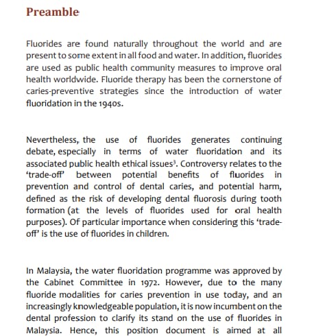 Image from: #EiTahuTak | Fluoridasi Air di Malaysia: Risiko Kesihatan, Kelemahan Dasar, dan Keperluan Penilaian Semula