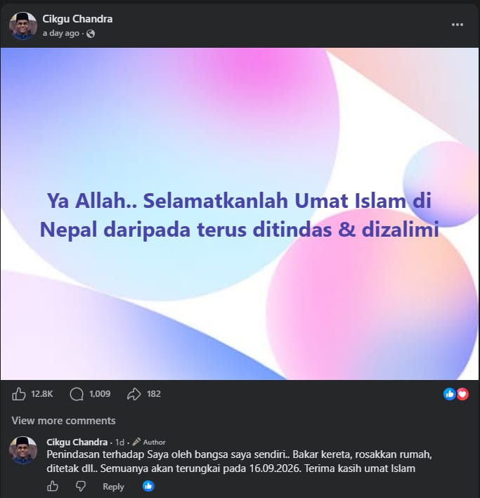 Image from: #MalaysiaKita | The Moral Paradox of Cikgu Chandra: Why Faith Cannot Be Built on the Ashes of Respect
