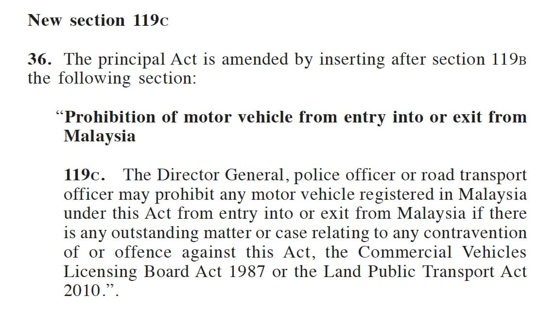 Image from: #EiTahuTak | Malaysia's Traffic Law Overhaul: Travel Bans for Vehicles with Unpaid Summonses, Minimum RM500 Court Fines & More