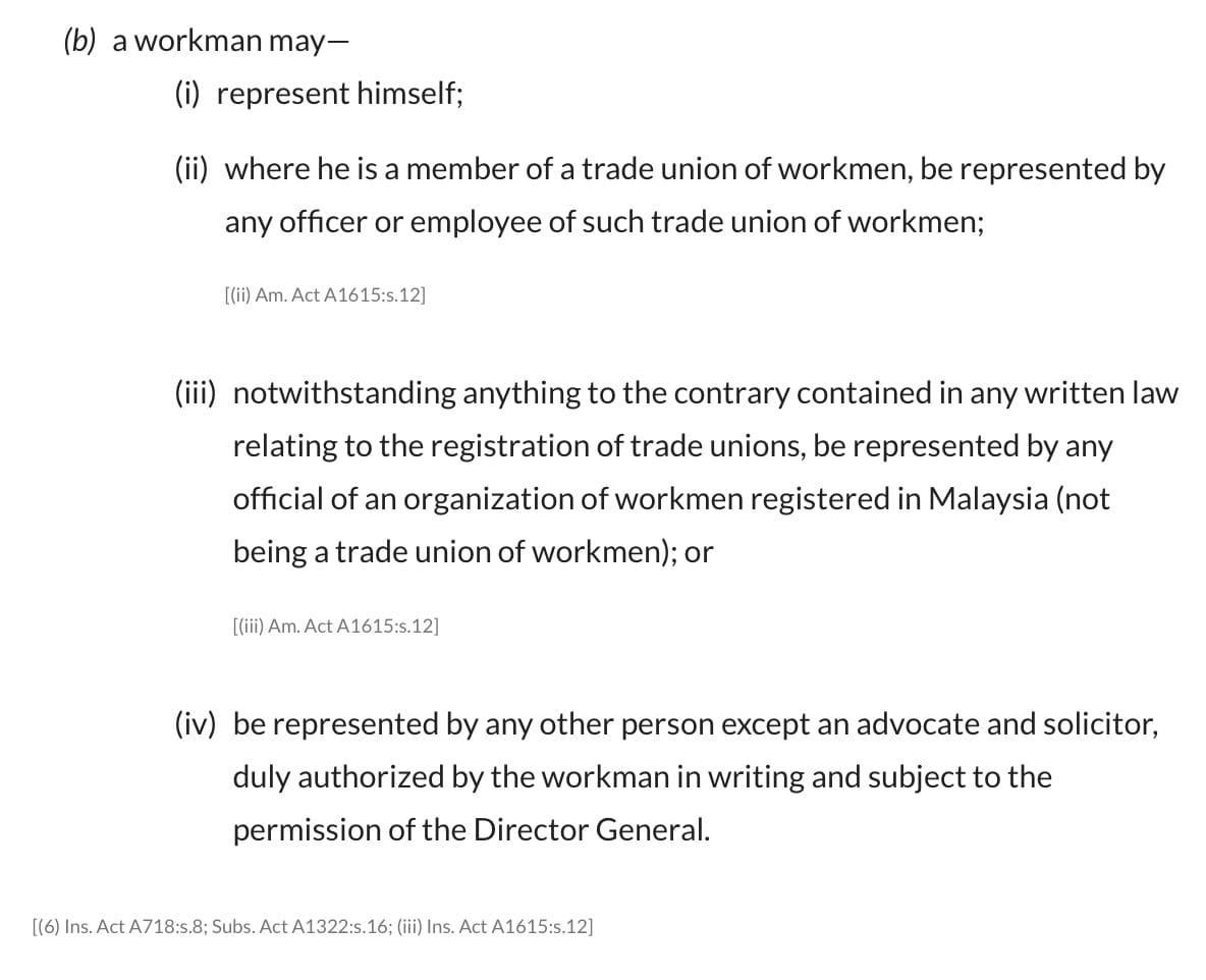 Image from: Fired without Valid Reason? How to Take Your Boss to Industrial Court & Win Your Job Back or Up to 2 Years' Backwages