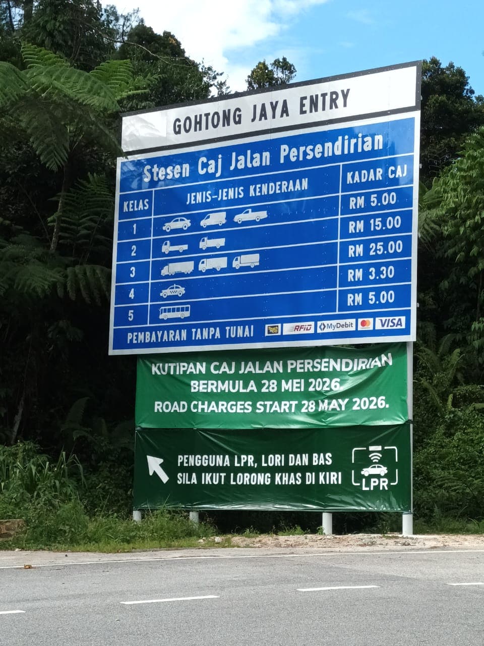 Image from: #EiTahuTak | New Road Charge Introduced at Genting Highlands Starting Today