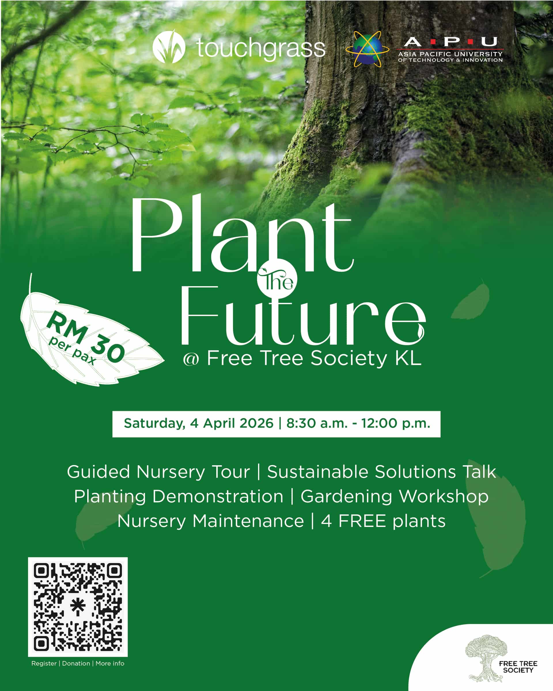 Image from: APU Students Launch “Touch Grass” Environmental Campaign in Collaboration with Free Tree Society Bangsar