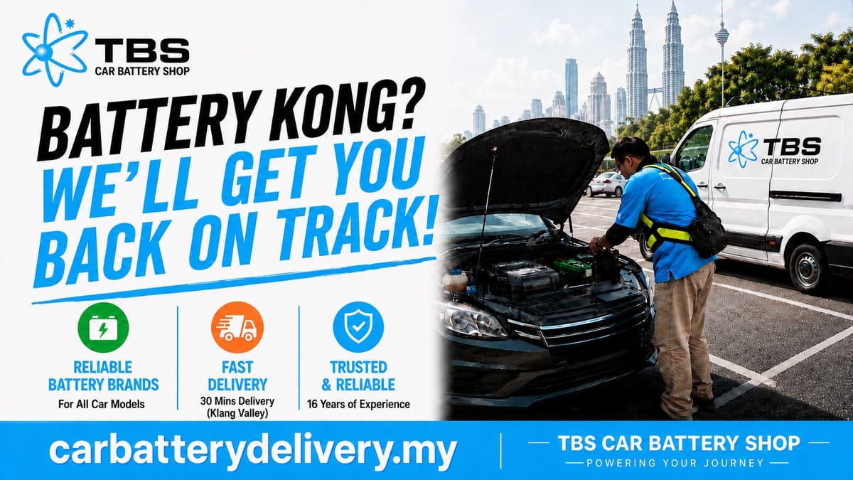 Image from: #MYSMEStory: Dead Car Battery? No Tow Truck Needed! TBS Car Battery Shop Delivers a Fix in 30 Minutes