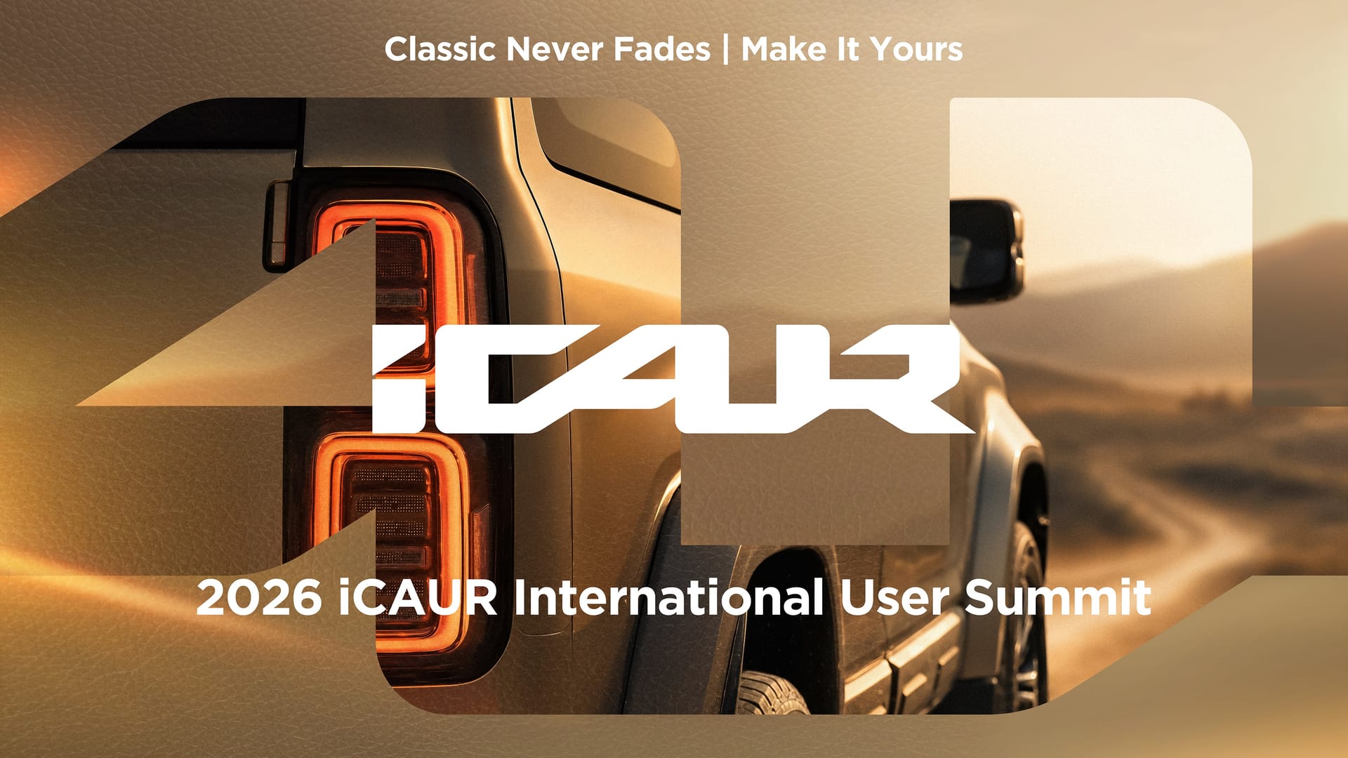 Image from: Classic Never Fades | Make It Yours: 2026 iCAUR International User Summit Announces Official Theme