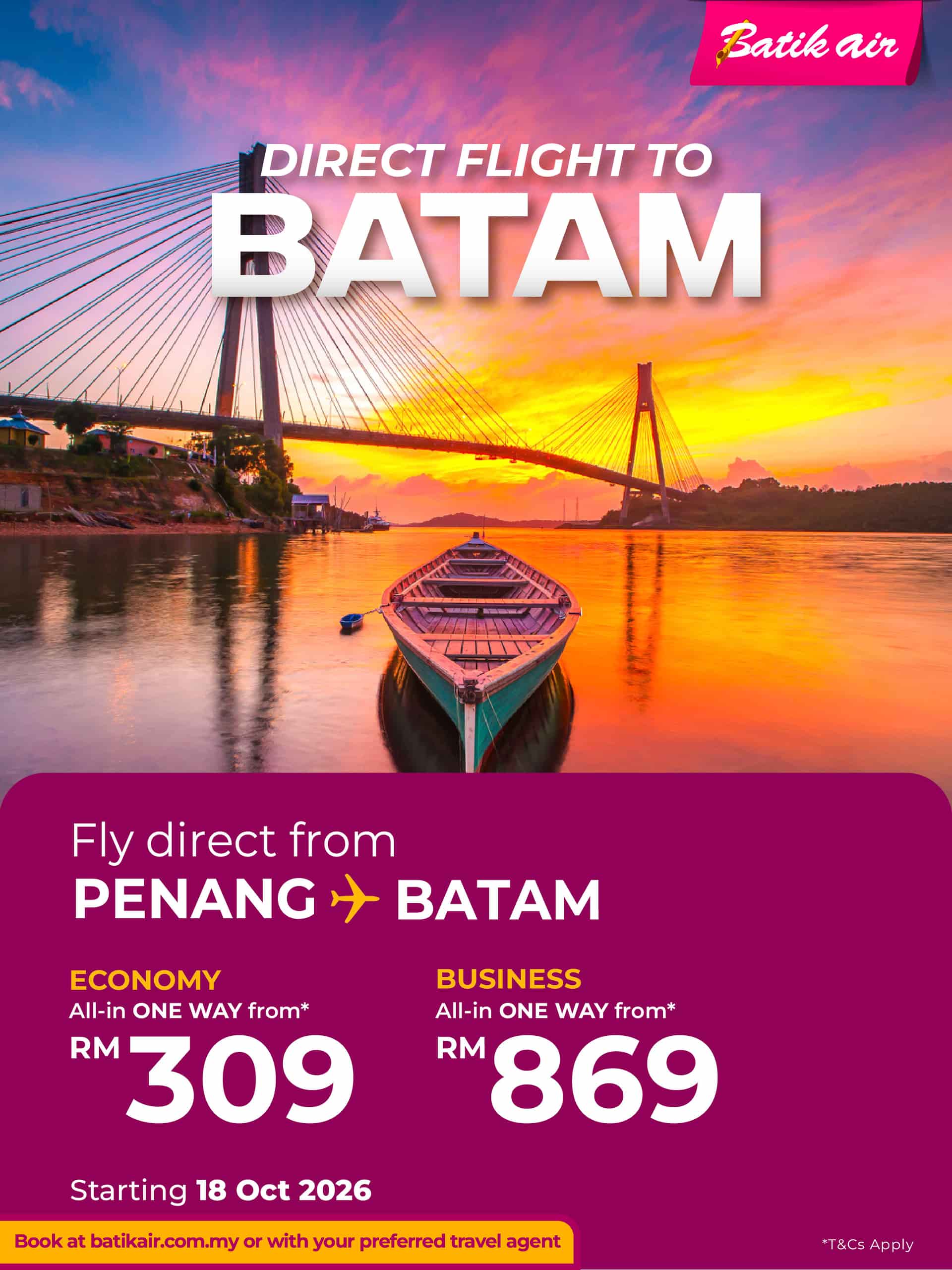 Image from: Batik Air Adds 2 New Indonesia Routes From Subang and Penang This October